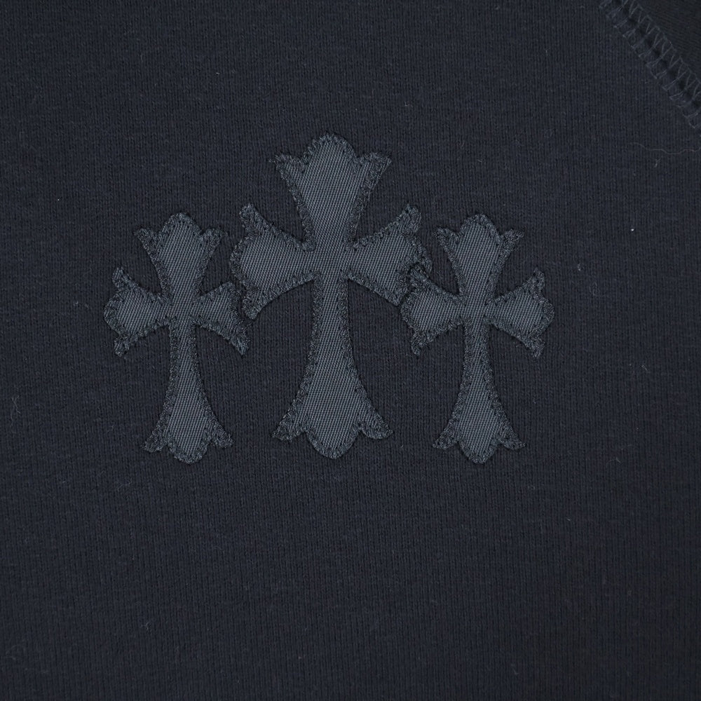 CHROME HEARTS(クロムハーツ) 7-11 HOODIE バックCHロゴクロス刺繍 プルオーバーパーカー フーディー ブラック