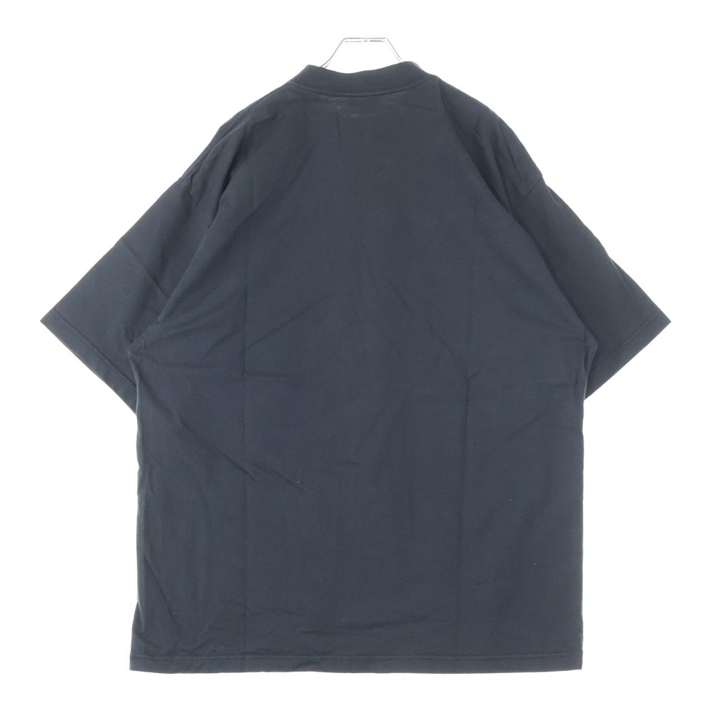 BALENCIAGA(バレンシアガ) 24AW LOOP SPORTS ICON TEE ループスポーツアイコン フロントプリントTシャツ 半袖クルーネックカットソー ブラック 764235 TRVC2