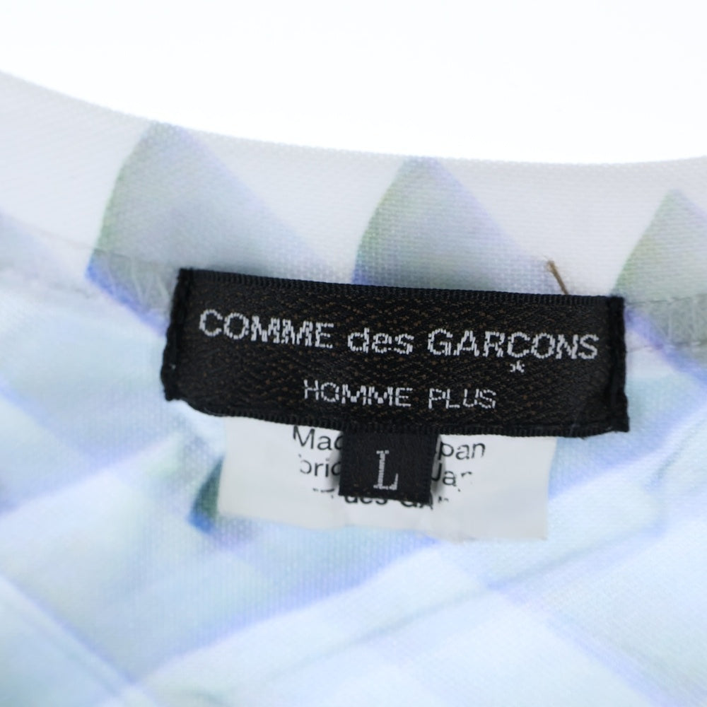 COMME des GARCONS(コムデギャルソン) 24SS オムプリュス 転写半袖Tシャツ カットソー ホワイト/グリーン PM-T006