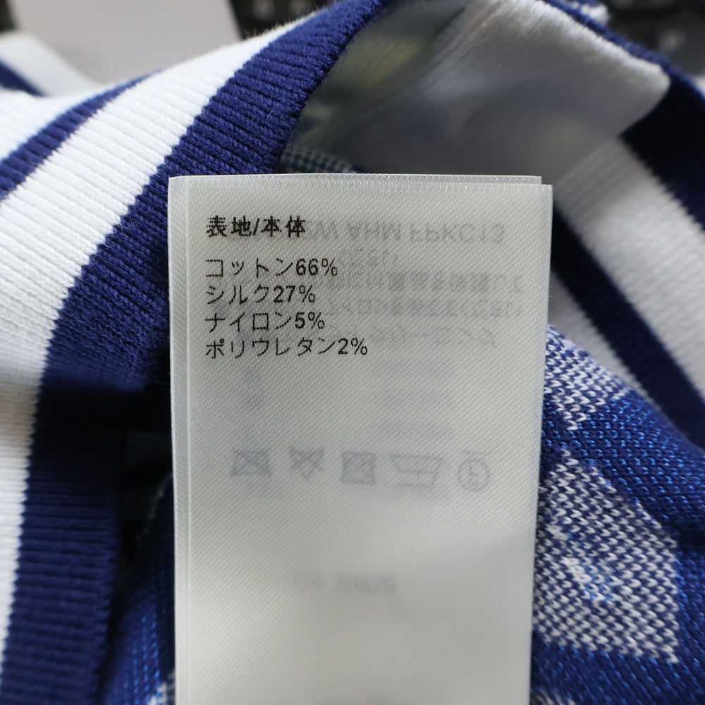LOUIS VUITTON(ルイヴィトン) 23AW モノグラムタイル クロップド カーディガン ニット ブルー/ホワイト RW232W AHM FPKC13