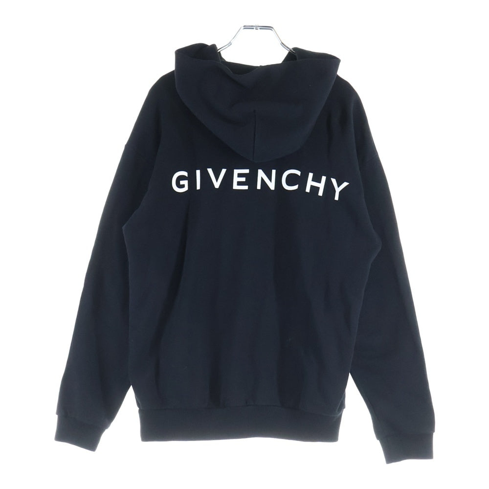 GIVENCHY(ジバンシィ) クリスタル装飾 バックプリント プルオーバーパーカー フーディー ブラック BW70643Z2X