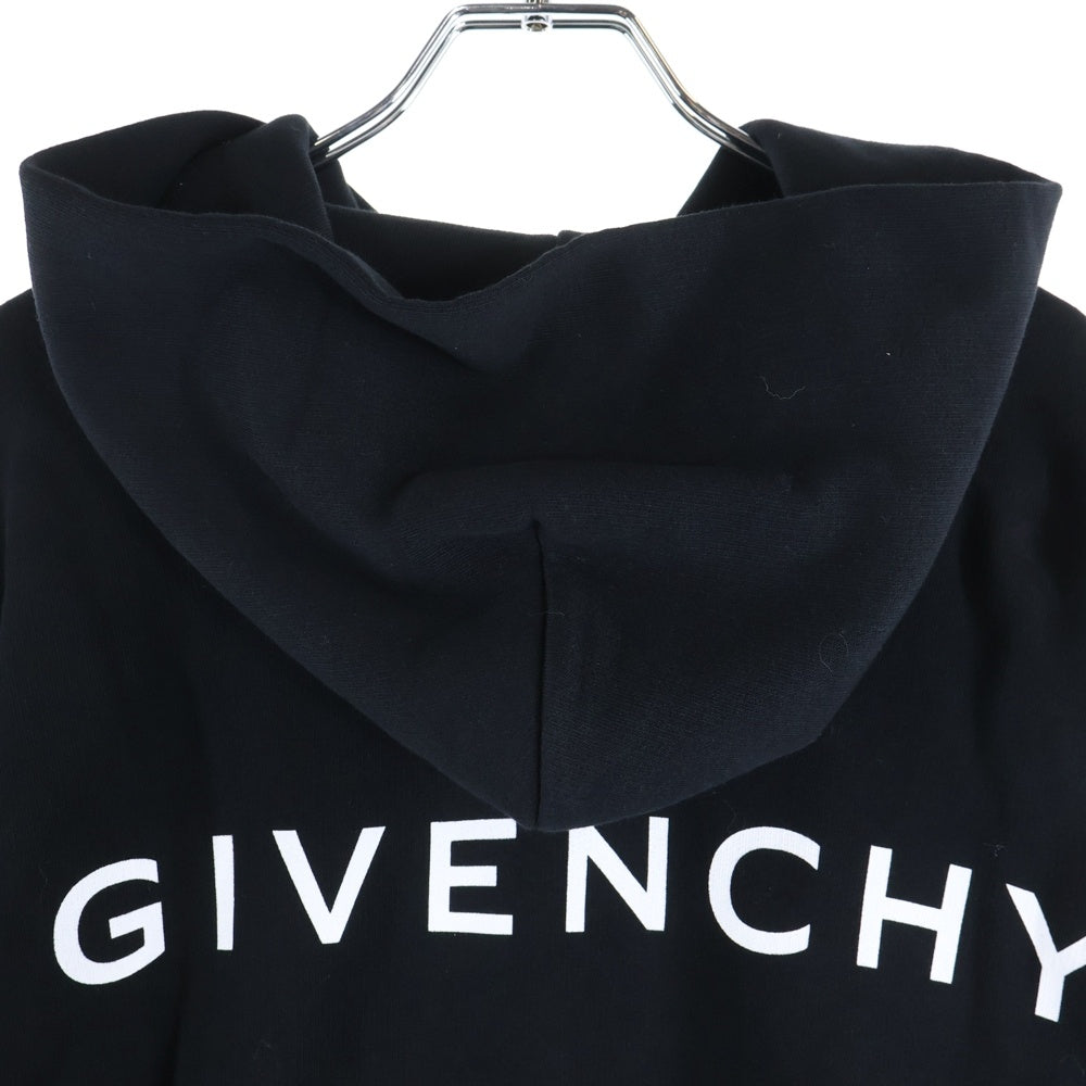 GIVENCHY(ジバンシィ) クリスタル装飾 バックプリント プルオーバーパーカー フーディー ブラック BW70643Z2X