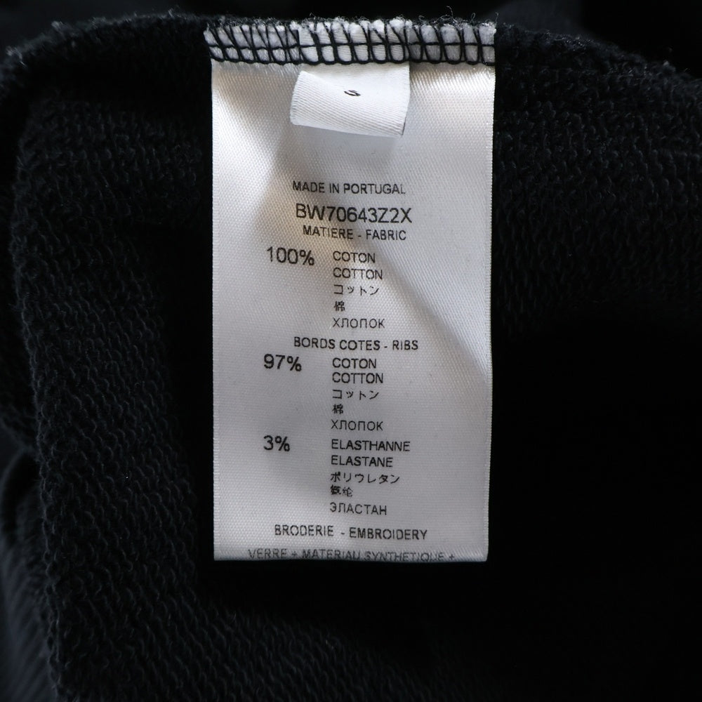 GIVENCHY(ジバンシィ) クリスタル装飾 バックプリント プルオーバーパーカー フーディー ブラック BW70643Z2X