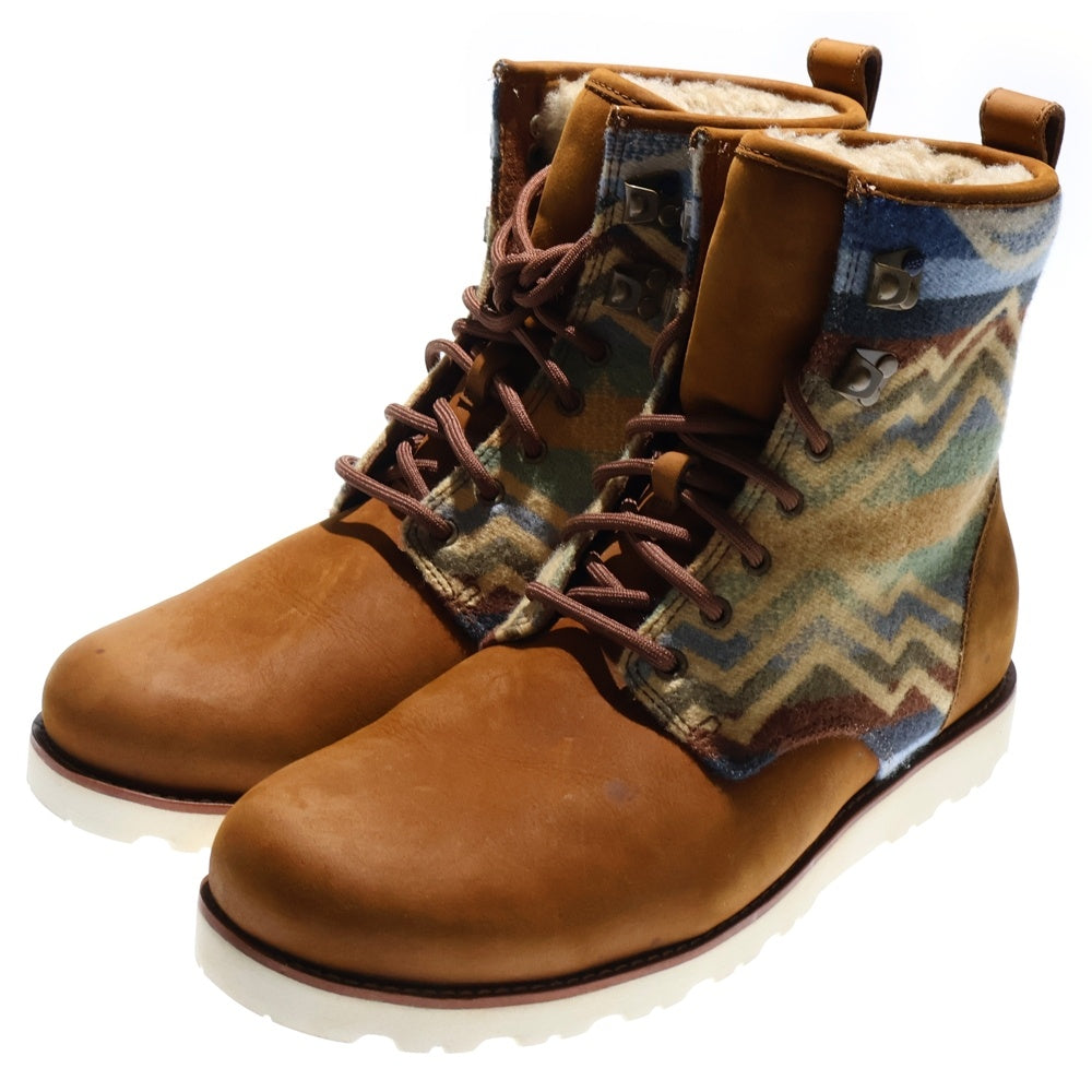 UGG(アグ) × PENDLETON ×ペンドルトン レースアップ ムートンブーツ シューズ ブラウン F19015H