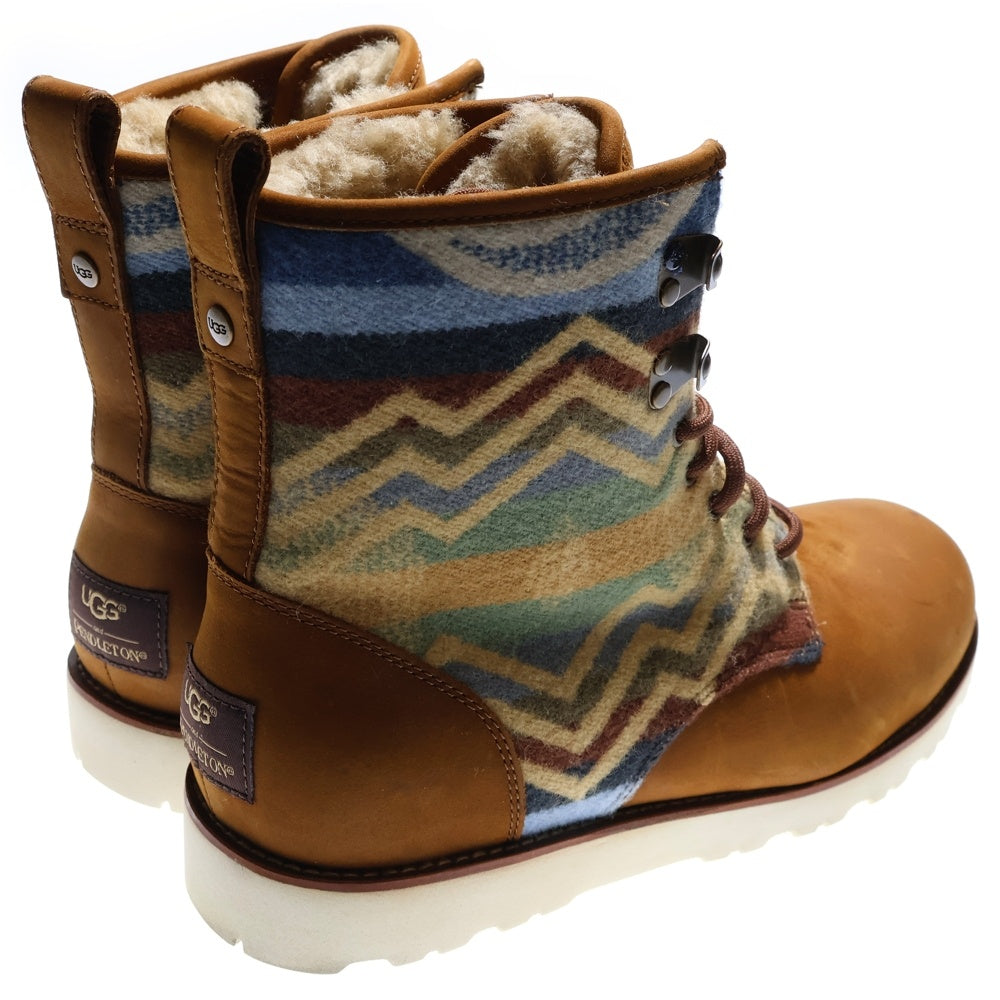 UGG(アグ) × PENDLETON ×ペンドルトン レースアップ ムートンブーツ シューズ ブラウン F19015H