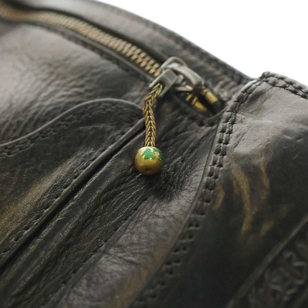 CHROME HEARTS(クロムハーツ) 3FOLD 3フォールド ハートボタン レザーウォレット 財布 ブラック BCA364