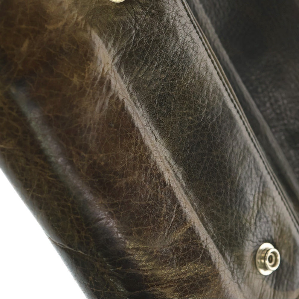 CHROME HEARTS(クロムハーツ) WAVE CROSS BALL CAMO ウェーブ ウォレット クロスボールボタン 迷彩 長財布 カーキ