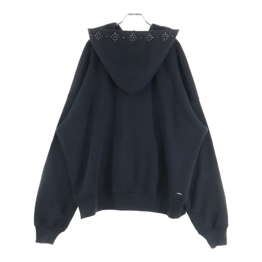 AMIRI(アミリ) Dreamer Distressed Studded Hoodie ドリーマー スタッズ プルオーバーパーカー フーディー ブラック