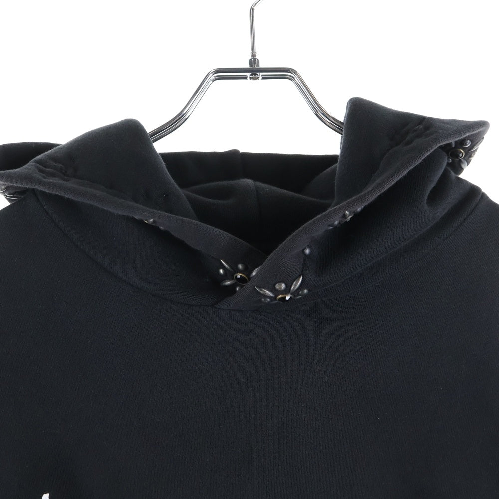 AMIRI(アミリ) Dreamer Distressed Studded Hoodie ドリーマー スタッズ プルオーバーパーカー フーディー ブラック