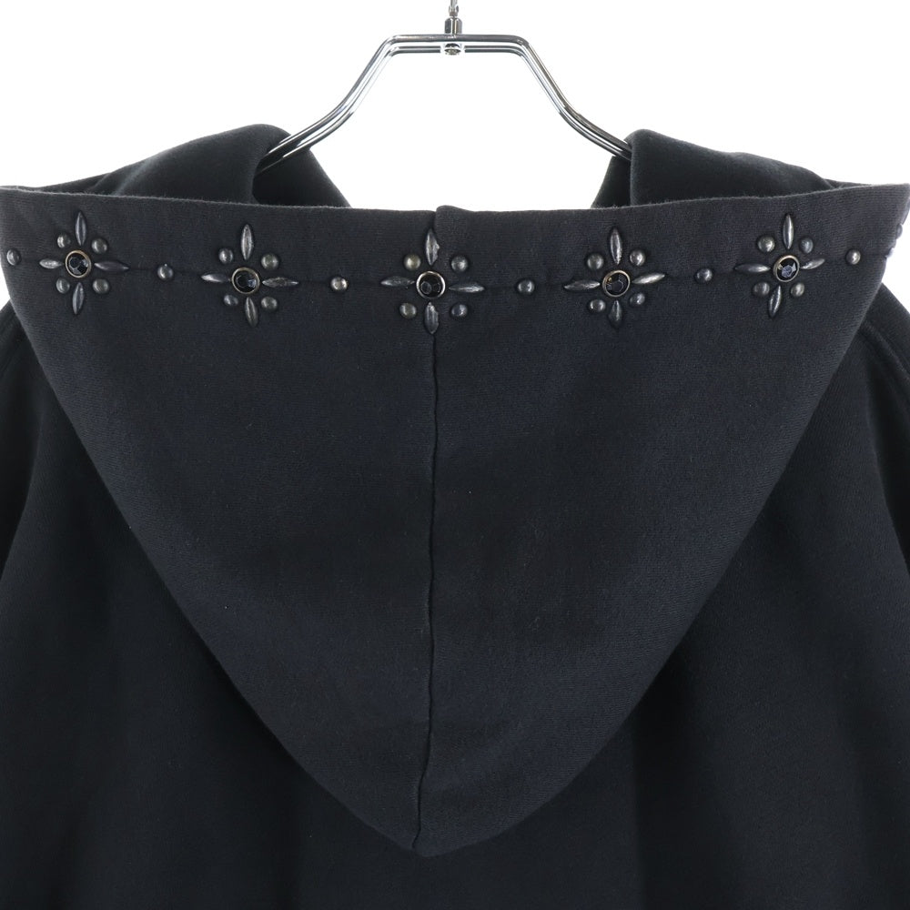 AMIRI(アミリ) Dreamer Distressed Studded Hoodie ドリーマー スタッズ プルオーバーパーカー フーディー ブラック