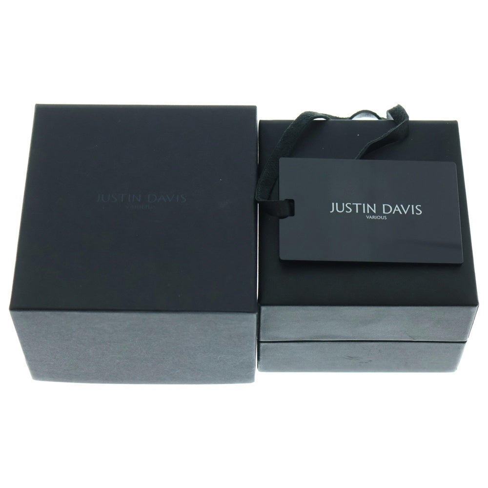 Justin Davis(ジャスティンデイヴィス) CAPRICE LEATHER 2WAY ダブルレザーブレスレット チョーカー シルバー/ブラック