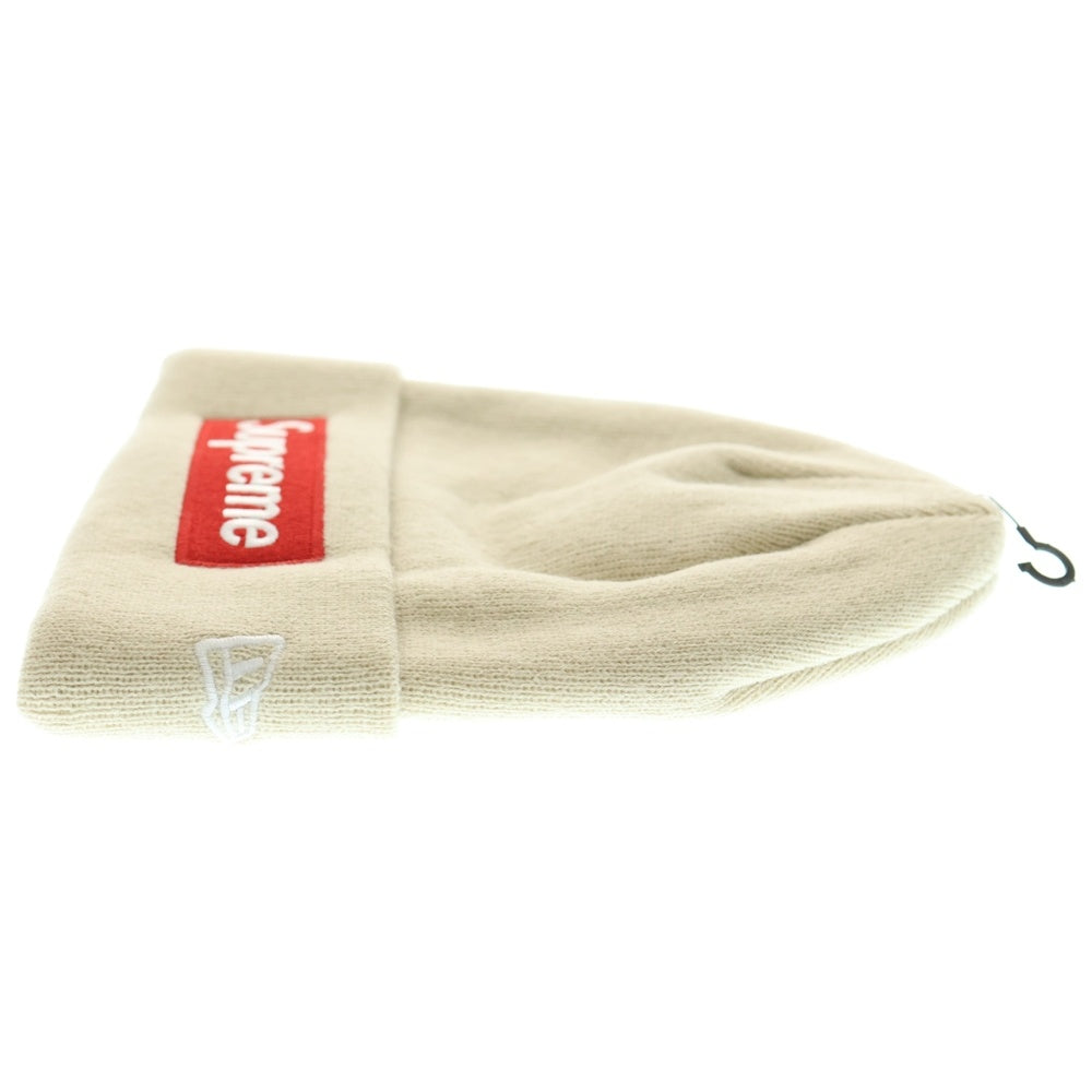 SUPREME(シュプリーム) 24AW×New Era Box Logo Beanie ニューエラ ボックスロゴ ビーニー ニットキャップ ベージュ