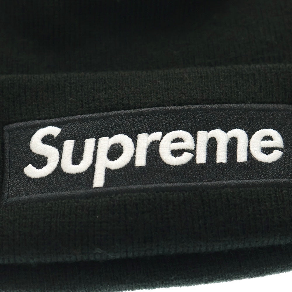 SUPREME(シュプリーム) 24AW×New Era Box Logo Beanie ニューエラ ボックスロゴ ビーニー ニットキャップ ブラック