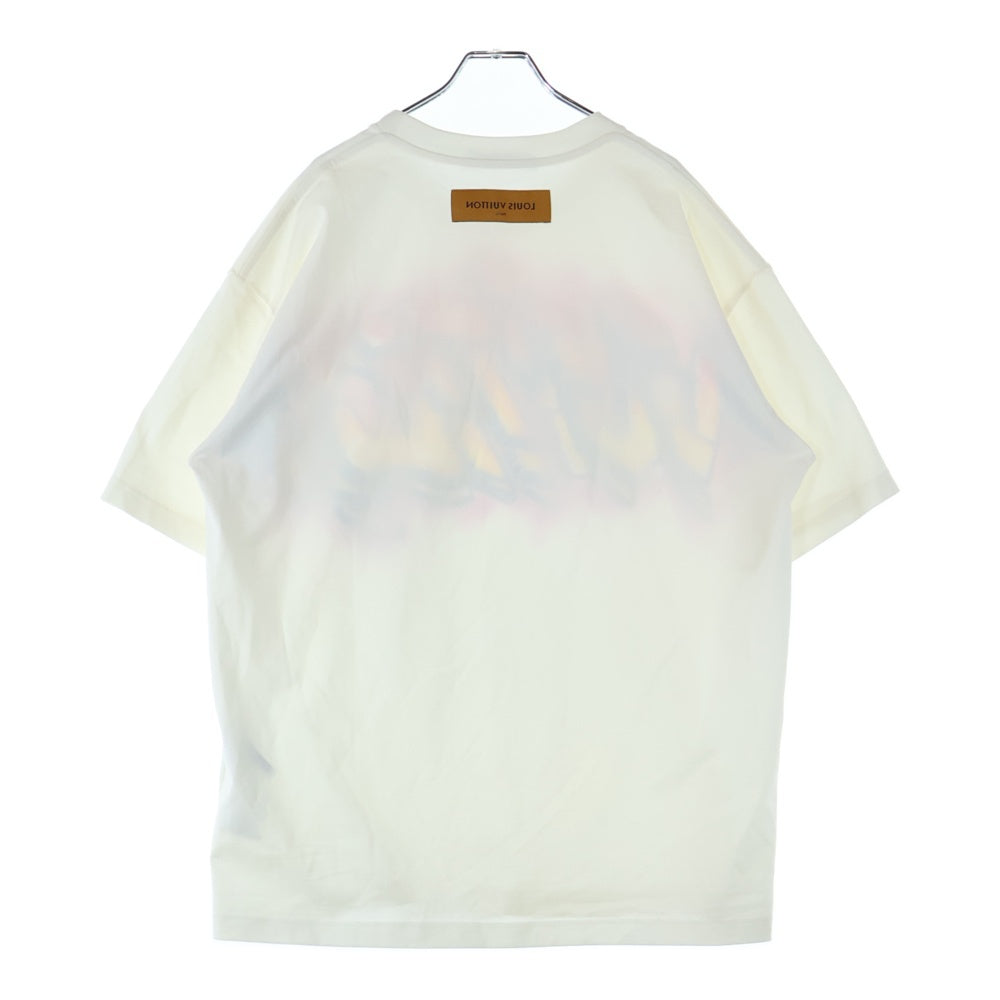 LOUIS VUITTON(ルイヴィトン) 22SS グラフィットロゴ プリント コットン 半袖Tシャツ カットソー ホワイト RM221 DT3 HMY60W