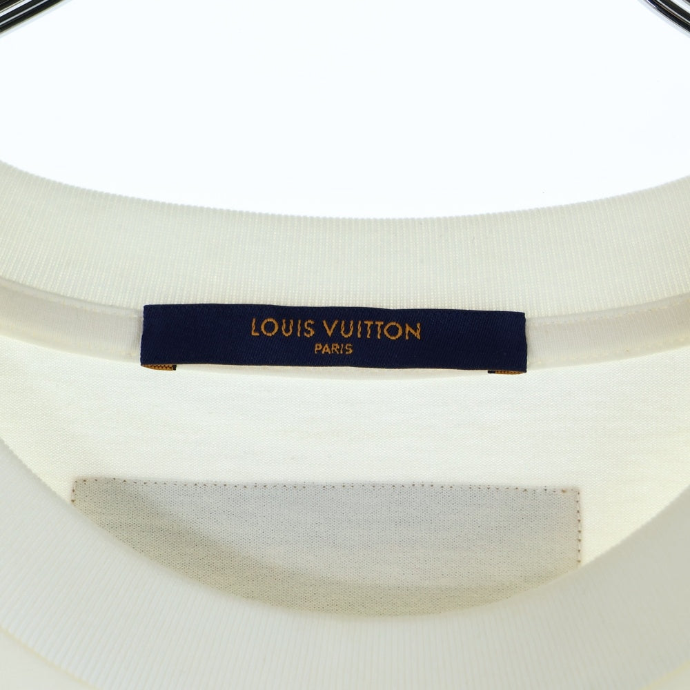 LOUIS VUITTON(ルイヴィトン) 22SS グラフィットロゴ プリント コットン 半袖Tシャツ カットソー ホワイト RM221 DT3 HMY60W