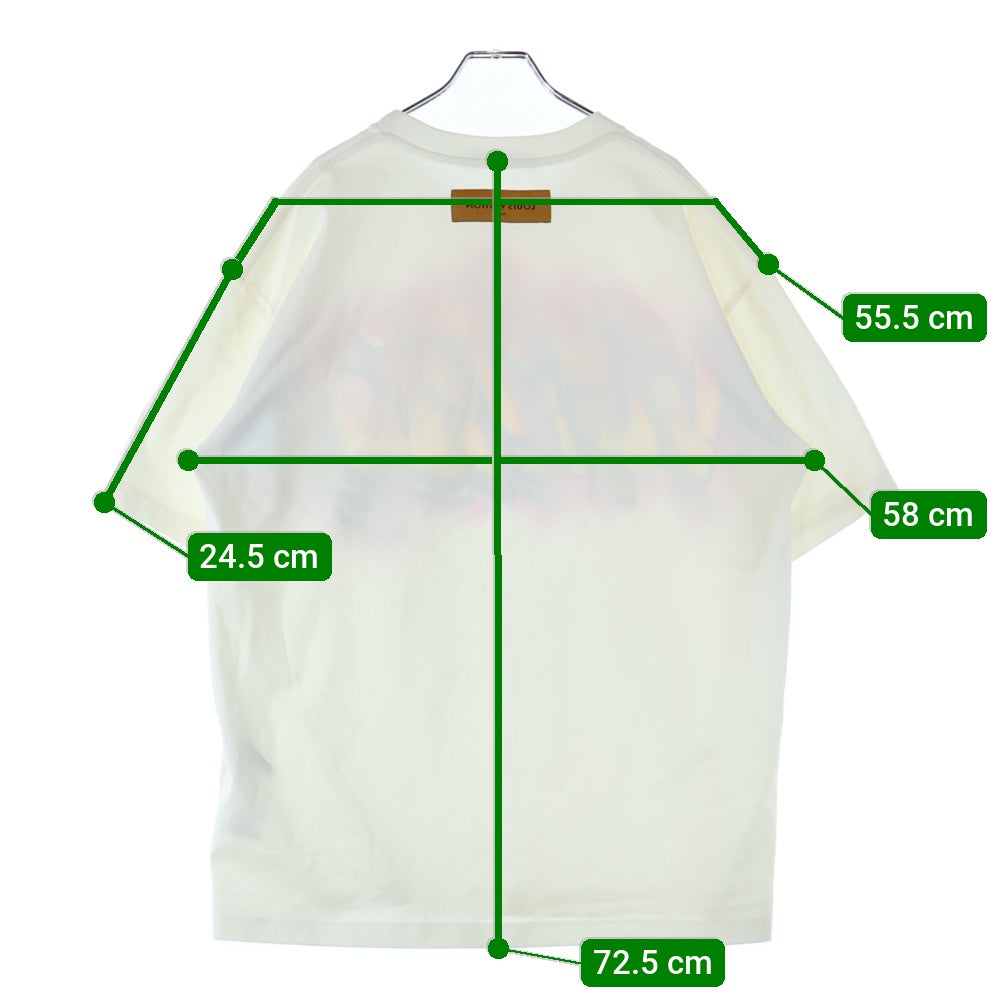 LOUIS VUITTON(ルイヴィトン) 22SS グラフィットロゴ プリント コットン 半袖Tシャツ カットソー ホワイト RM221 DT3 HMY60W
