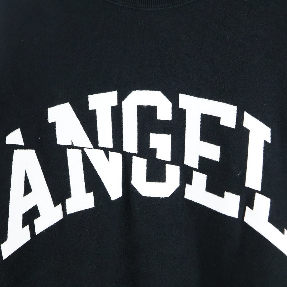 UNDERCOVER(アンダーカバー) 23SS SWEAT ANGEL サテンパッチクルーネックスウェットトレーナー ブラック UC1C9801