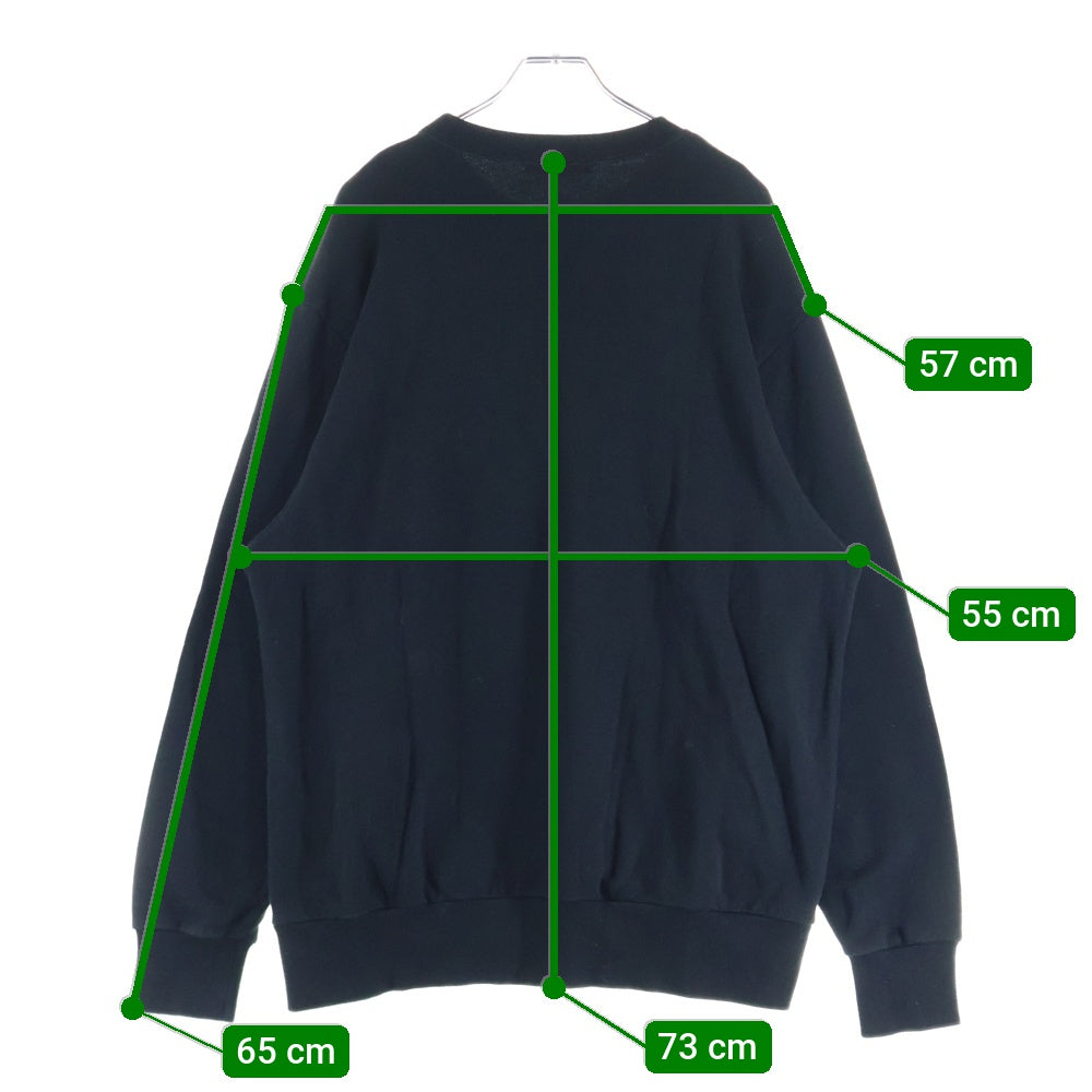 UNDERCOVER(アンダーカバー) 23SS SWEAT ANGEL サテンパッチクルーネックスウェットトレーナー ブラック UC1C9801