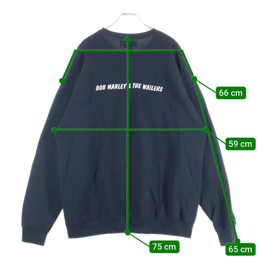 WACKO MARIA(ワコマリア) 24FW BOB MARLEY CREW NECK スウェット ロングスリーブT ブラック