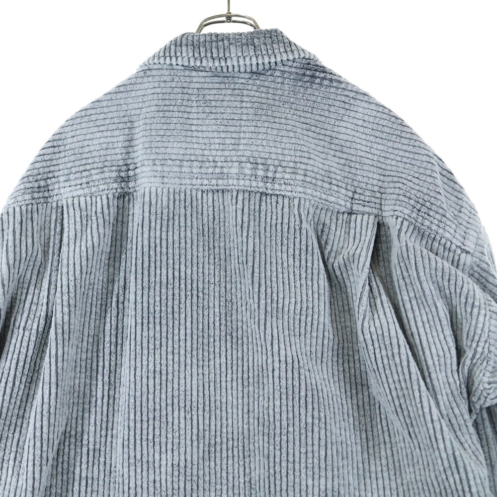 MAISON MIHARAYASUHIRO(メゾンミハラヤスヒロ) 25AW Amateur Sewn Like Corduroy Shirt ブリーチ コーデュロイシャツ 長袖シャツ グレー B15SH171