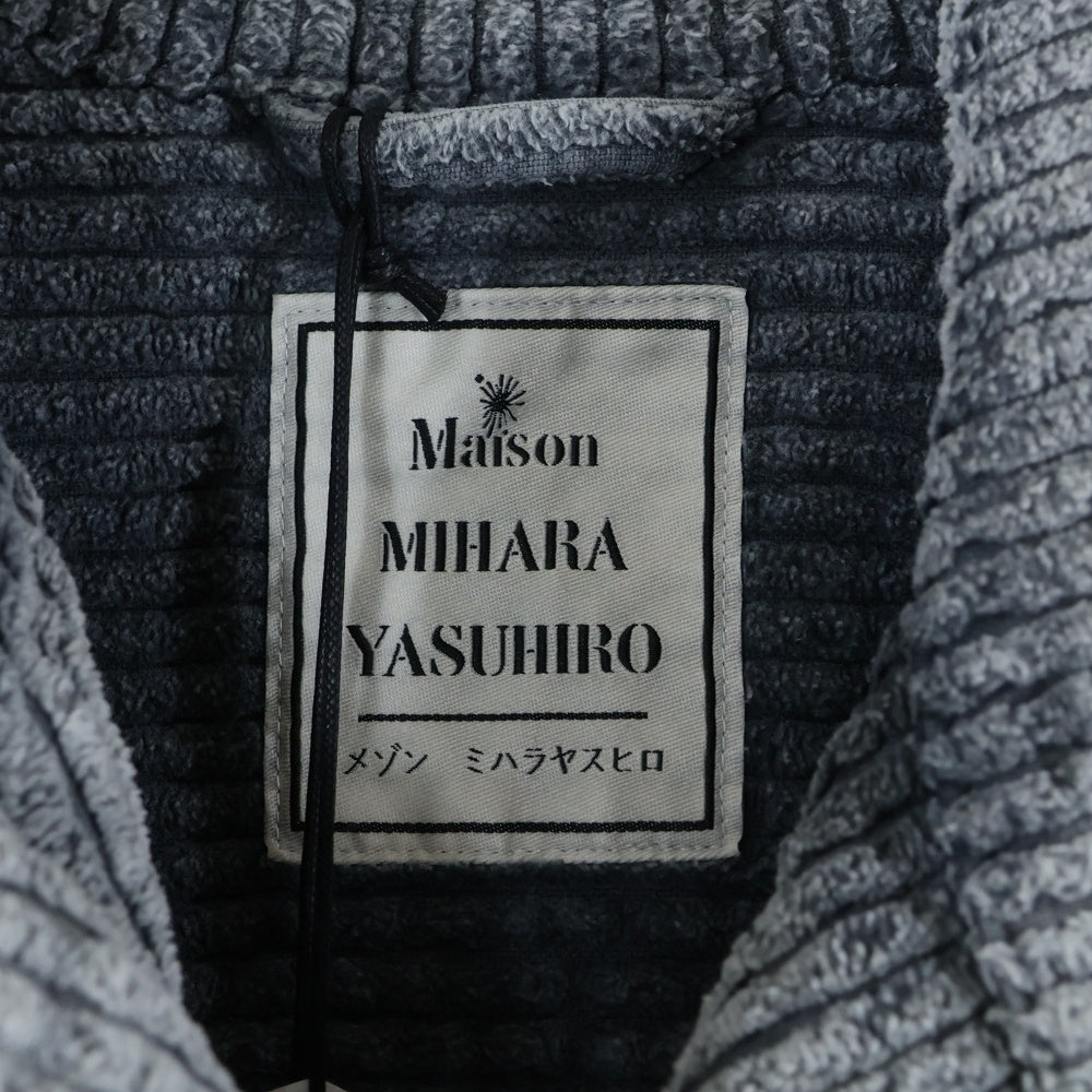 MAISON MIHARAYASUHIRO(メゾンミハラヤスヒロ) 25AW Amateur Sewn Like Corduroy Shirt ブリーチ コーデュロイシャツ 長袖シャツ グレー B15SH171
