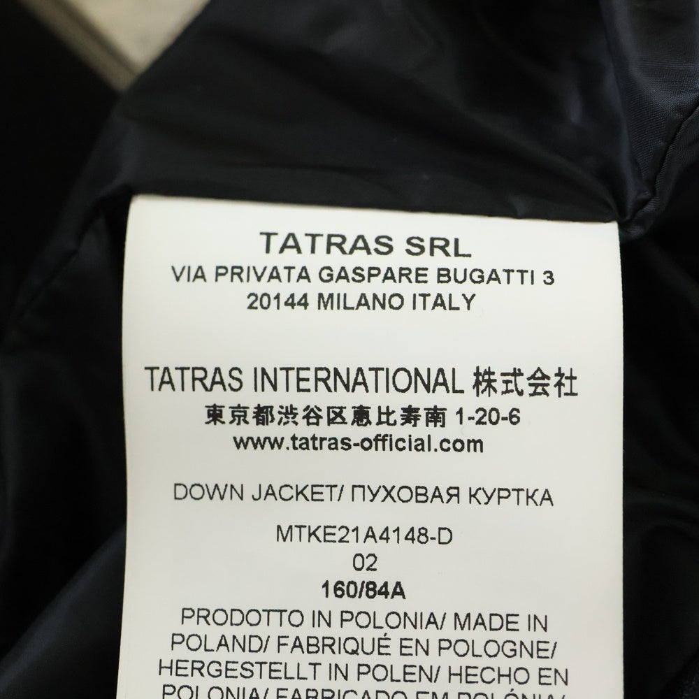 TATRAS(タトラス) 21AW AGORDO アゴルド マルチポケット フーデッド ジップアップ ダウンジャケット ブラック MTKE21A4148-D