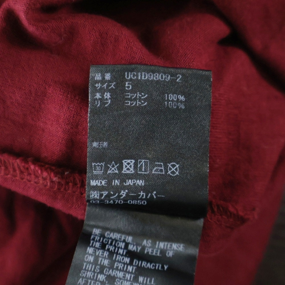 UNDERCOVER(アンダーカバー) フロントプリント 半袖Tシャツ カットソー レッド UC1D9809-2