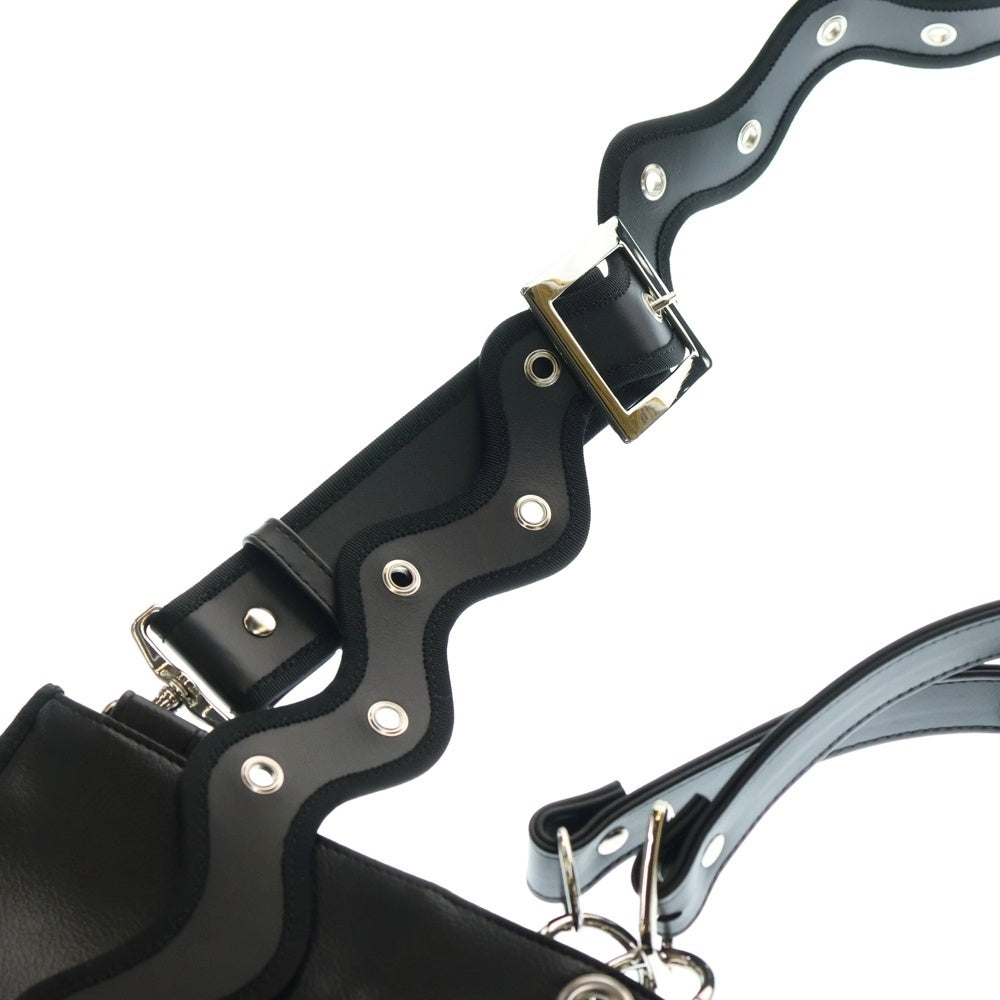 NO BRAND(ノーブランド) nori enomoto ノリ エノモト samedi soir 変形2WAYレザーショルダーバッグ ハンドバッグ ブラック