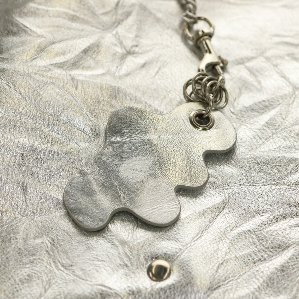 NO BRAND(ノーブランド) nori enomoto ノリ エノモト samedi soir 変形2WAYレザーショルダーバッグ ハンドバッグ シルバー