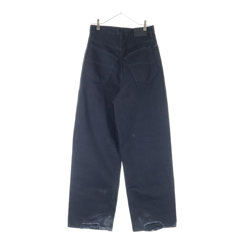 BALENCIAGA(バレンシアガ) 22SS ダメージ加工 バギーデニムパンツ ブラック 675230
