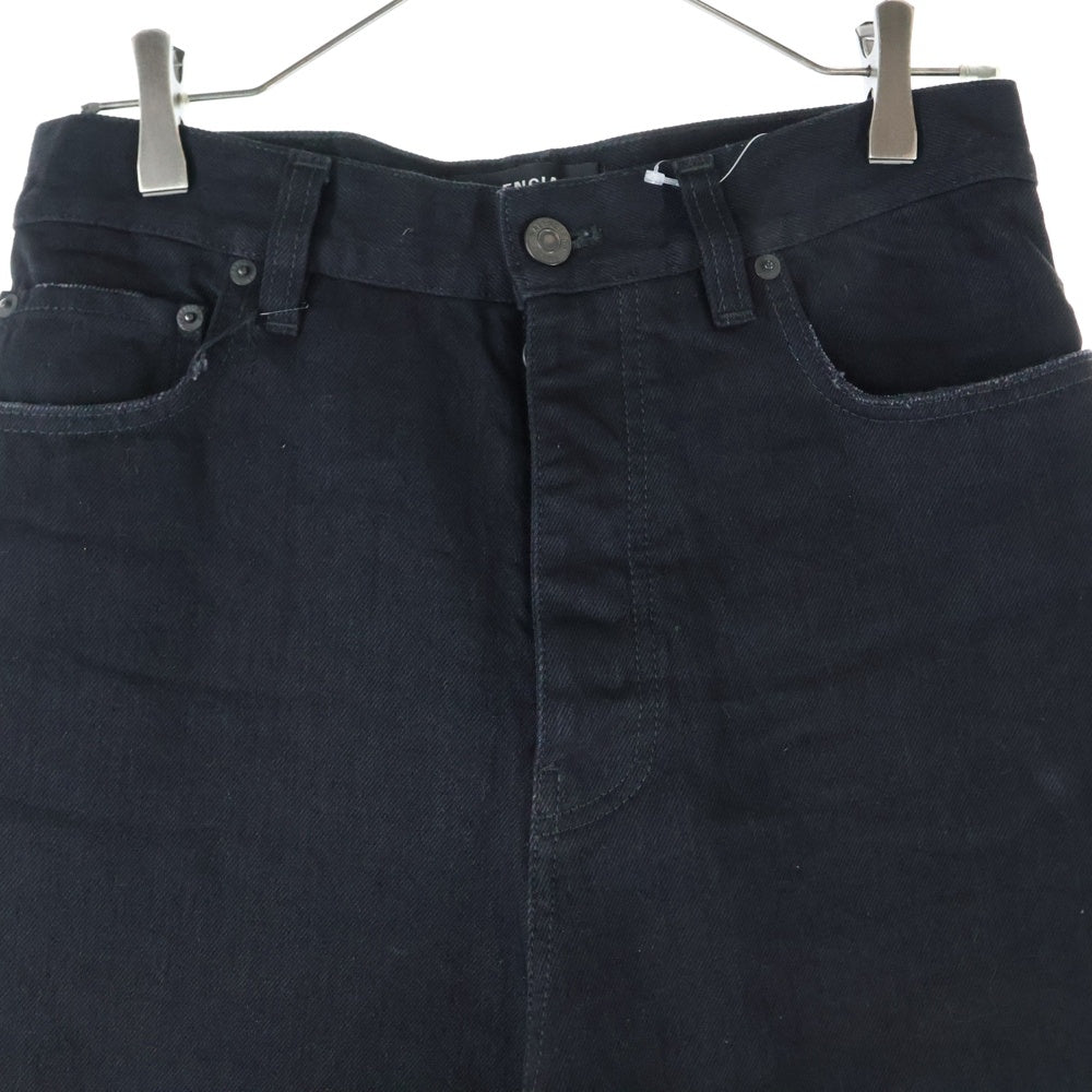 BALENCIAGA(バレンシアガ) 22SS ダメージ加工 バギーデニムパンツ ブラック 675230
