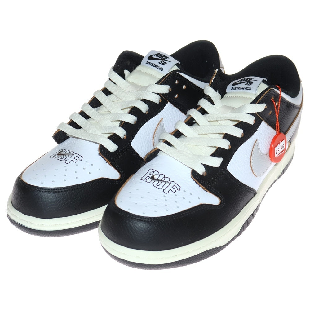 NIKE SB(ナイキエスビー) ×HUF DUNK LOW OG QS New York FD8775‐001 ハフ ダンク ローカットスニーカー シューズ ブラック ホワイト US10/28cm FD8775‐001