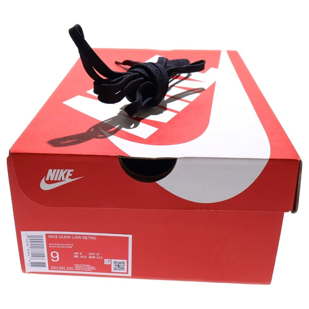 NIKE(ナイキ) Dunk Low Retro Panda White Black DD1391-100 パンダ ダンク ローカットスニーカー ブラック/ホワイト US9/27cm