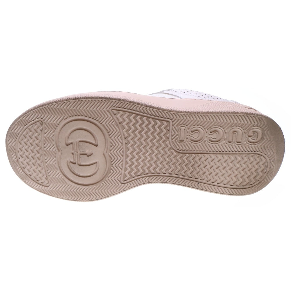 GUCCI(グッチ) GGエンボス プラットフォームソール ローカットスニーカー レディース ホワイト/ピンク 684911