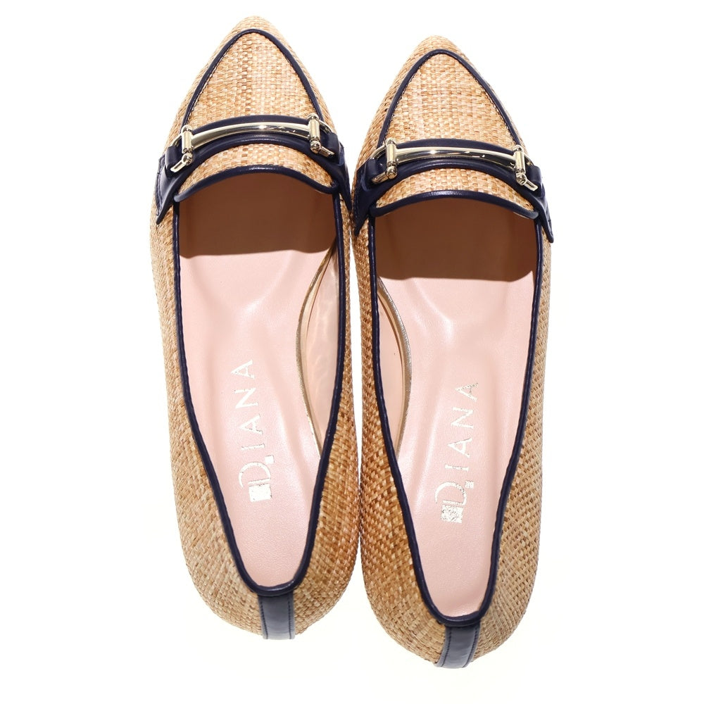 DIANA(ダイアナ) パナマ フラットローファー シューズ レディース FA42310 ベージュ