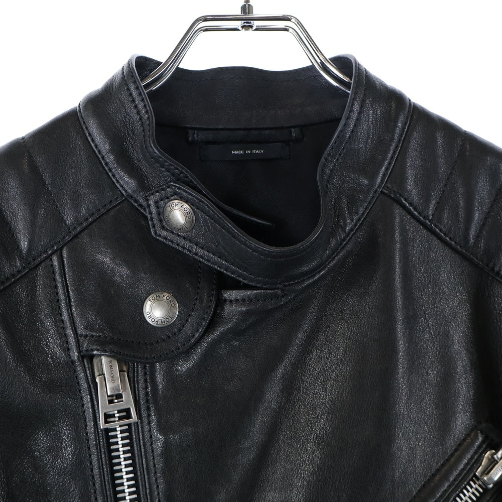 TOM FORD(トムフォード) LETHER BIKER JACKET レザージャケット ライダースジャケット 羊革 BY410 TFL624