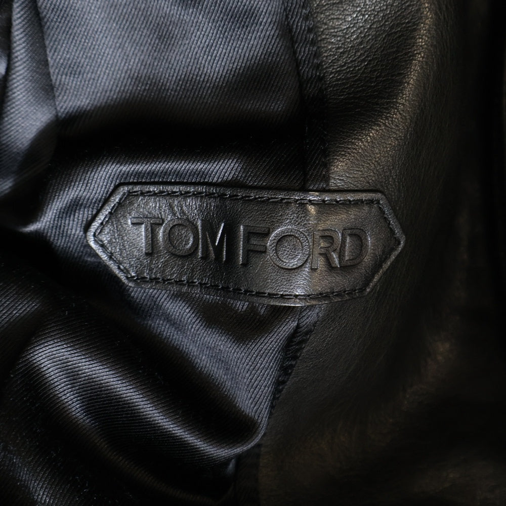 TOM FORD(トムフォード) LETHER BIKER JACKET レザージャケット ライダースジャケット 羊革 BY410 TFL624