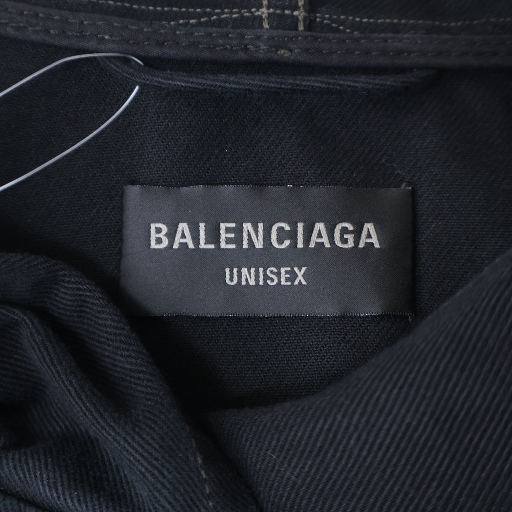 BALENCIAGA(バレンシアガ) 22AW デニムプルオーバージャケット パーカー ブラック 719313