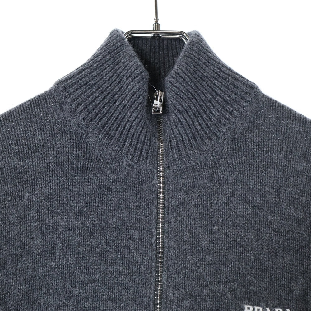 PRADA(プラダ) 23AW カシミヤ ジップニットカーディガン UMG245 S232 11LM グレー
