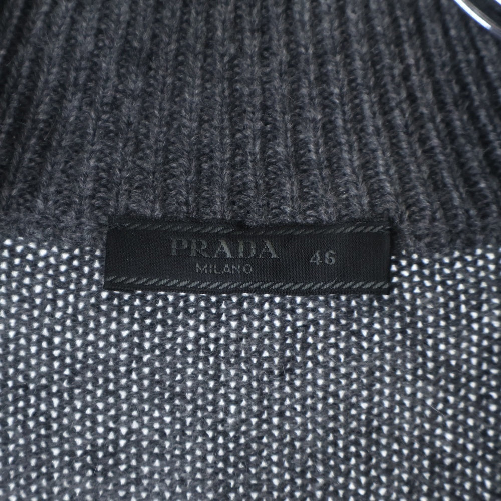 PRADA(プラダ) 23AW カシミヤ ジップニットカーディガン UMG245 S232 11LM グレー