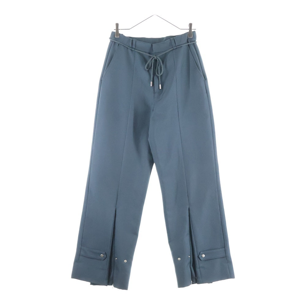 SYU.HOMME/FEMM(シュウ オム フェム) 21AW 裾ボタン ベルト付き スラックスパンツ グレー H21aw-19