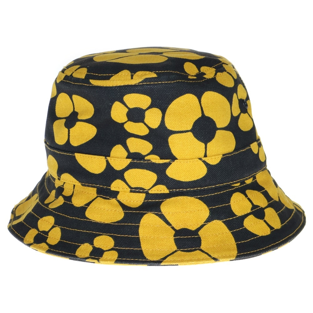 MARNI(マルニ) × CARHARTT ×カーハート フラワー総柄 バケットハット 帽子 イエロー/ブラック