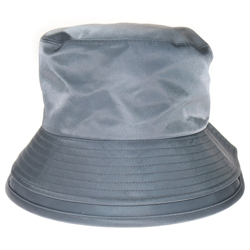 Sacai(サカイ) NYLON TWILL DOUBLE BR ロゴ刺繍 ナイロンバケットハット 帽子 グレー 23-0599S