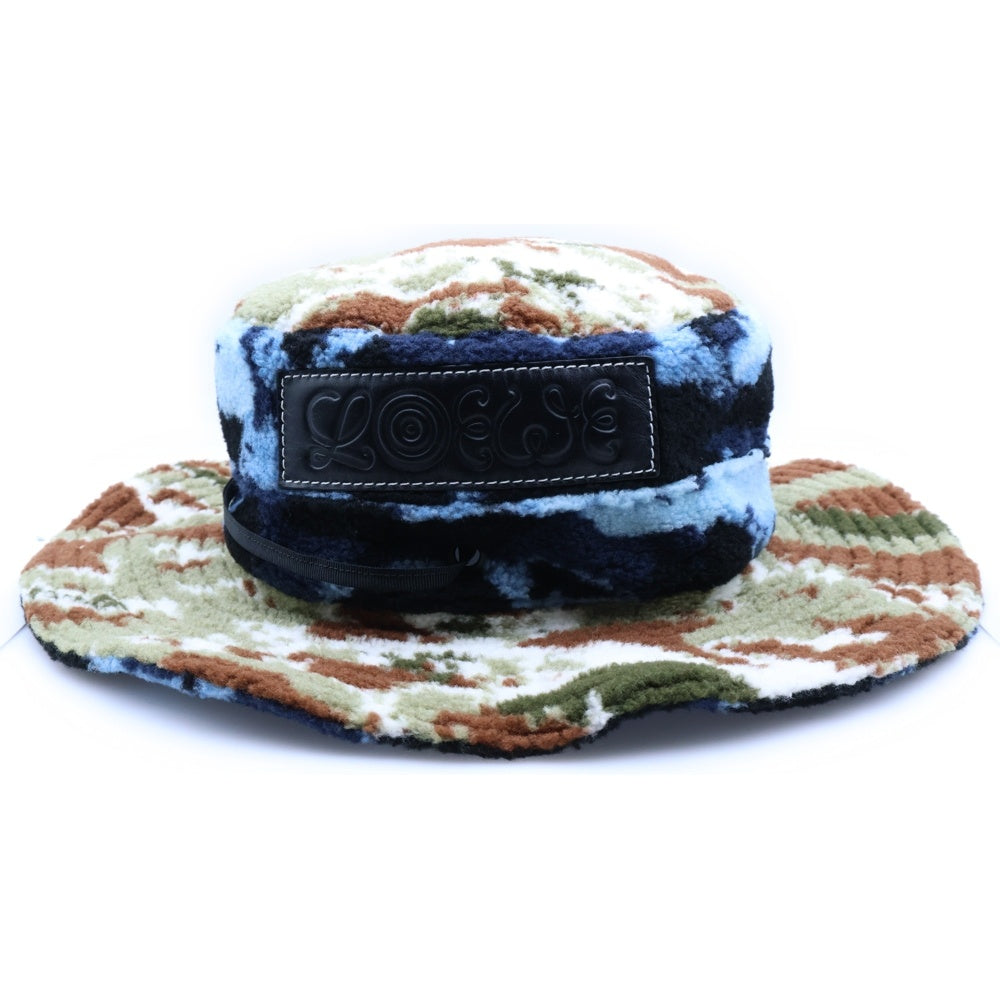 LOEWE(ロエベ) レザーロゴパッチ サファリハット バケットハット 帽子 マルチ K664119X03