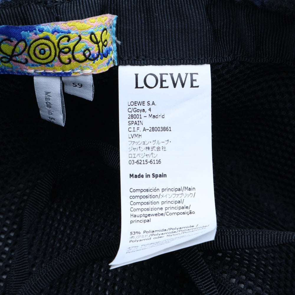 LOEWE(ロエベ) レザーロゴパッチ サファリハット バケットハット 帽子 マルチ K664119X03