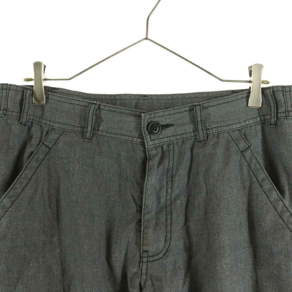 BLACK COMME des GARCONS(ブラックコムデギャルソン) バイカラー コットンパンツ ブラック/グレー 1I-P219