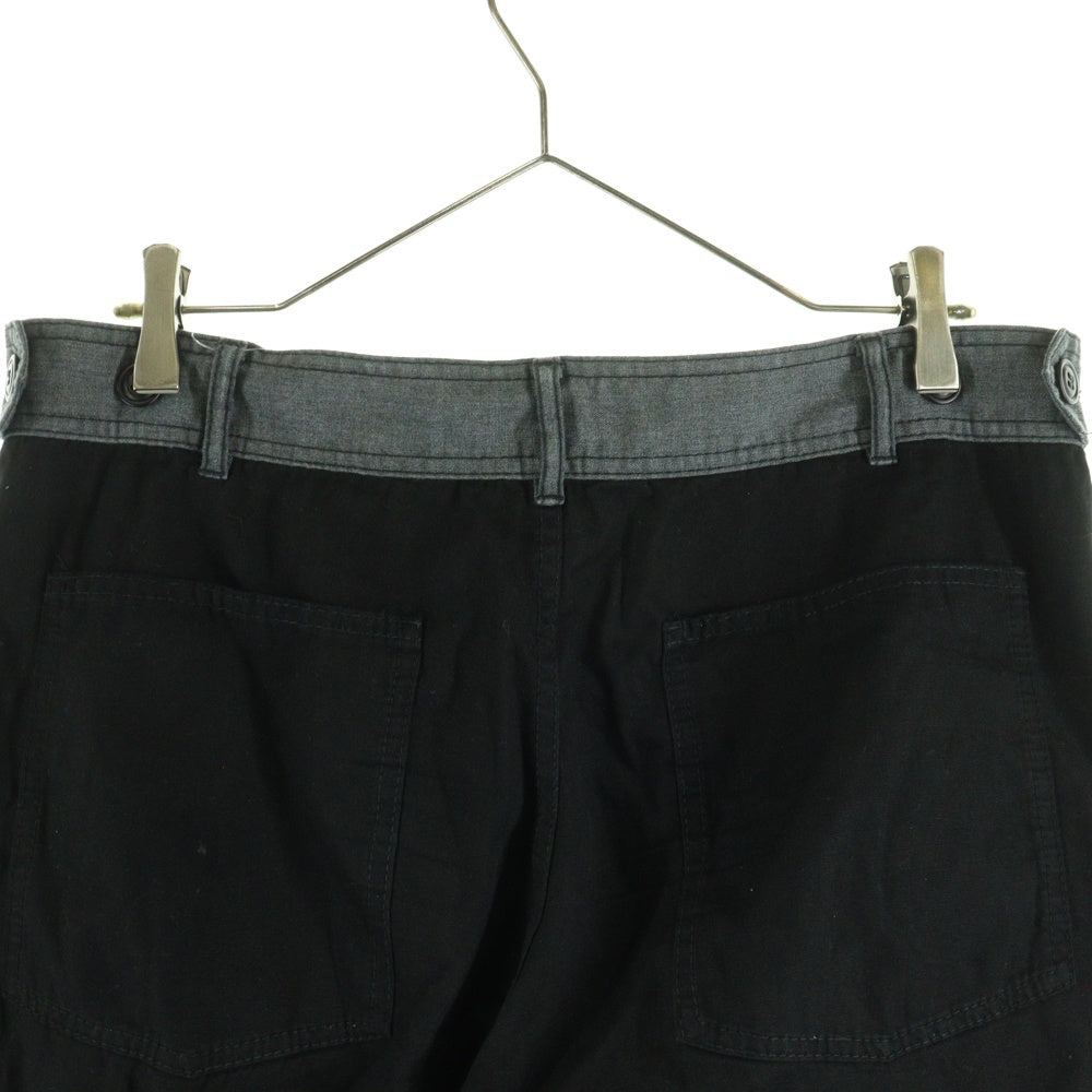 BLACK COMME des GARCONS(ブラックコムデギャルソン) バイカラー コットンパンツ ブラック/グレー 1I-P219