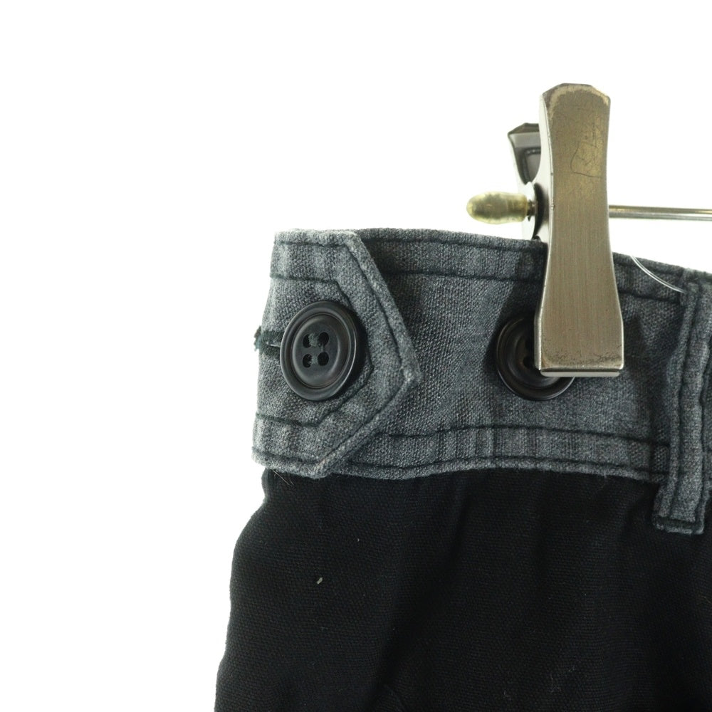 BLACK COMME des GARCONS(ブラックコムデギャルソン) バイカラー コットンパンツ ブラック/グレー 1I-P219