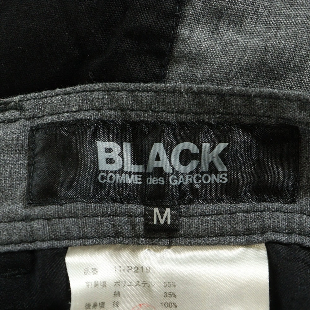 BLACK COMME des GARCONS(ブラックコムデギャルソン) バイカラー コットンパンツ ブラック/グレー 1I-P219