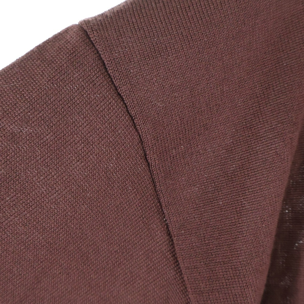 ATON(エイトン) クルーネック ウールニットワンピース ブラウン 6945213